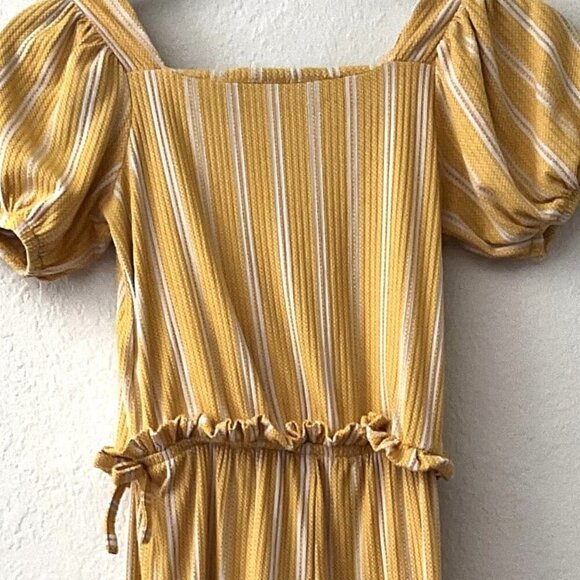 SUNSET SKY YELLOW & WHITE STRIPE JUMPSUIT - Picture 5 of 11